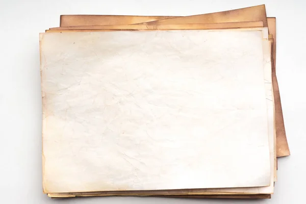 Aged Paper Sheet Blank Old Background Dust Dirty Stains Vintage — 图库照片