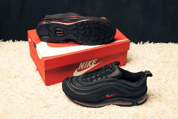 Novo Bonito Colorido Agradável Nike Air Max Tênis Corrida Tênis — Fotografia de Stock