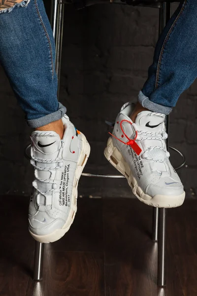 Nya Vackra Färgglada Och Trevliga Nike Air Max Löparskor Sneakers — Stockfoto