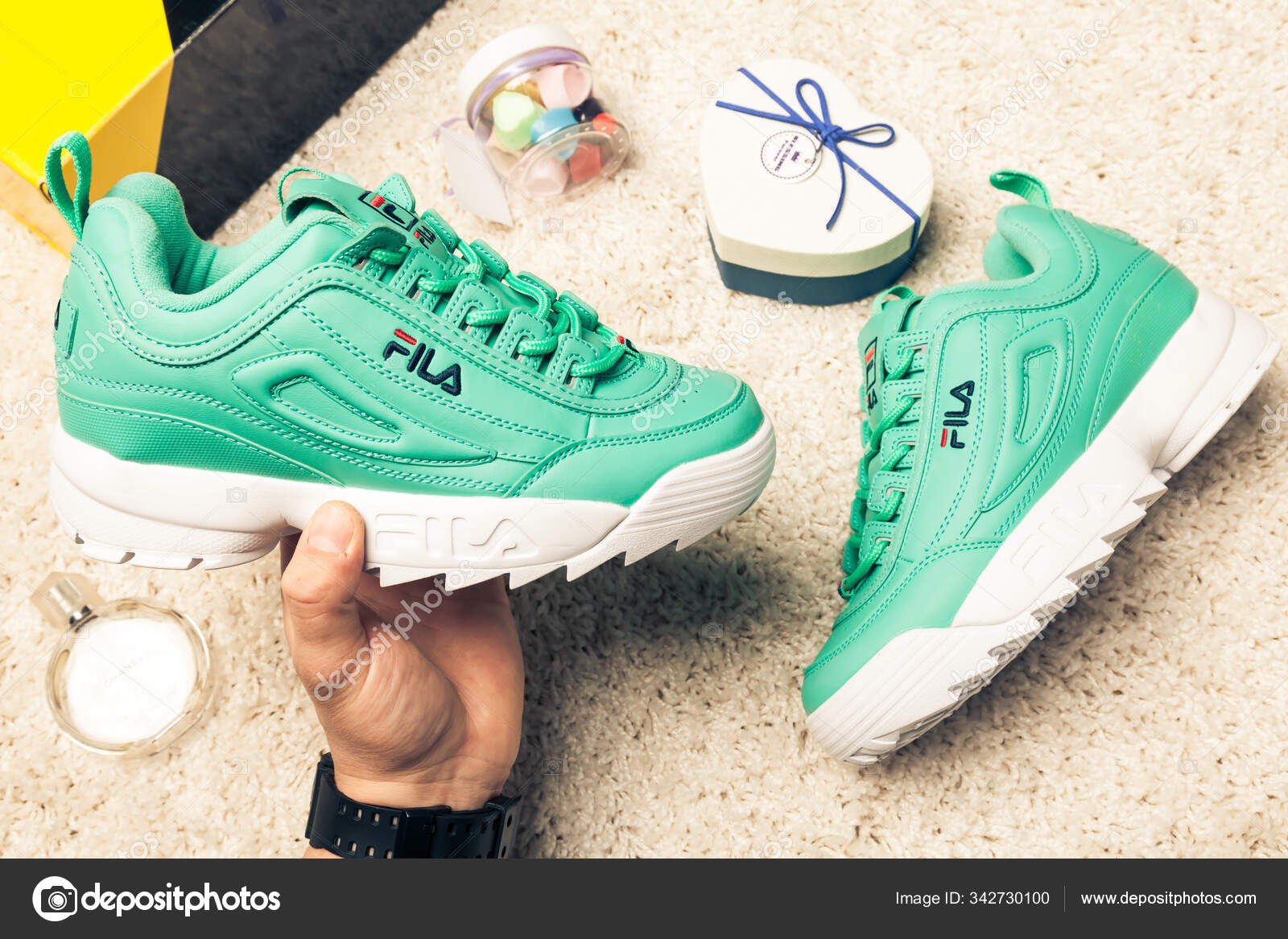 colorful fila shoes