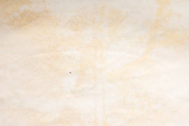 Aged paper sheet. Blank old background with dust and dirty stains. Vintage and antique art concept. Poster mockup. Detailed closeup studio shot. Front view. Toned