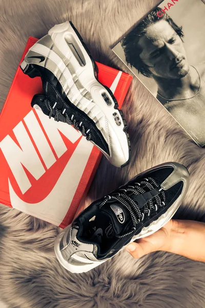 Nové Krásné Barevné Pěkné Běžecké Boty Nike Air Max Tenisky — Stock fotografie