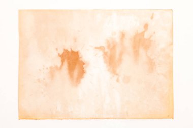 Boş eski kağıt çarşaf. Eski toprak ve kirli lekelerle dolu bir arka plan. Eski ve antika sanat konsepti. Karton, taş, beton ya da doğal mermer gibi bir doku. Poster modeli.