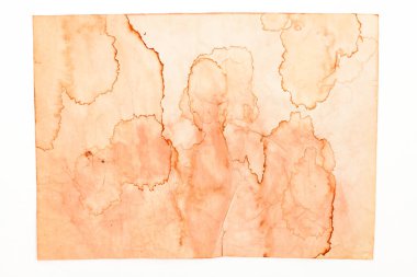 Boş eski kağıt çarşaf. Eski toprak ve kirli lekelerle dolu bir arka plan. Eski ve antika sanat konsepti. Karton, taş, beton ya da doğal mermer gibi bir doku. Poster modeli. 