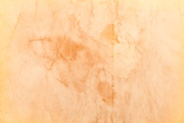 Boş eski kağıt çarşaf. Eski toprak ve kirli lekelerle dolu bir arka plan. Eski ve antika sanat konsepti. Karton, taş, beton ya da doğal mermer gibi bir doku. Poster modeli. 