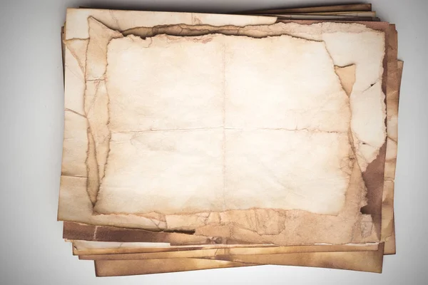 Aged Paper Sheet Blank Old Background Dust Dirty Stains Vintage — 스톡 사진