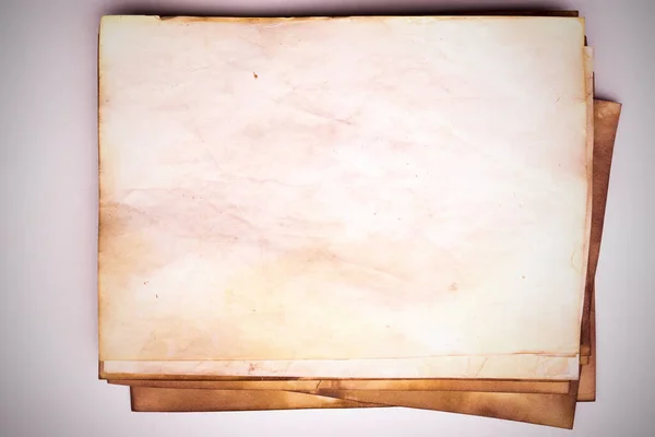 Aged Paper Sheet Blank Old Background Dust Dirty Stains Vintage — 스톡 사진