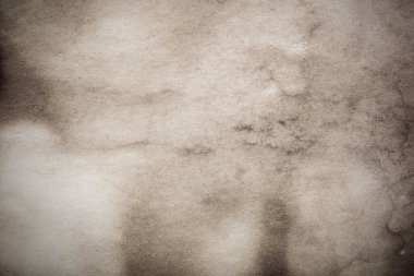 Eski kağıt çarşaf. Toz ve kirli lekelerle dolu boş bir arka plan. Eski ve antika sanat konsepti. Ayrıntılı yakın çekim stüdyo çekimi. Ön manzara. Ayarlanmış