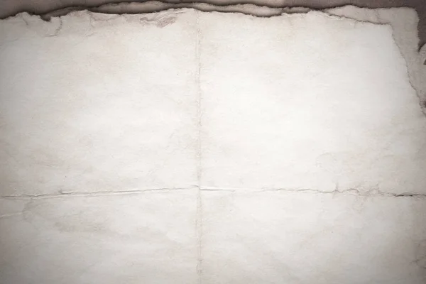 Folha Papel Envelhecida Fundo Velho Branco Com Poeira Manchas Sujas — Fotografia de Stock