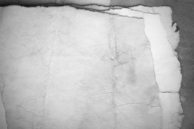 Eski kağıt çarşaf. Toz ve kirli lekelerle dolu boş bir arka plan. Eski ve antika sanat konsepti. Ayrıntılı yakın çekim stüdyo çekimi. Ön manzara. Ayarlanmış