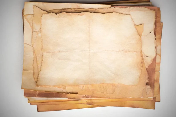 Aged Paper Sheet Blank Old Background Dust Dirty Stains Vintage — Stok fotoğraf