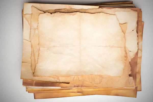 Aged Paper Sheet Blank Old Background Dust Dirty Stains Vintage — 图库照片