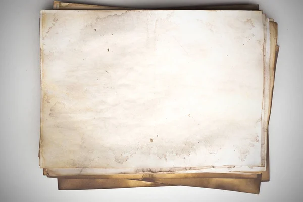 Aged Paper Sheet Blank Old Background Dust Dirty Stains Vintage — 图库照片