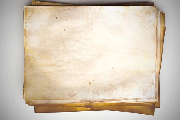 Aged Paper Sheet Blank Old Background Dust Dirty Stains Vintage — 图库照片