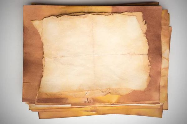 Aged Paper Sheet Blank Old Background Dust Dirty Stains Vintage — 图库照片