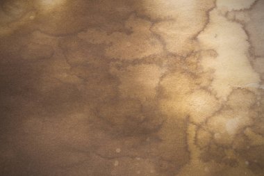 Aged paper sheet. Blank old background with dust and dirty stains. Vintage and antique art concept. Poster mockup. Detailed closeup studio shot. Front view. Toned