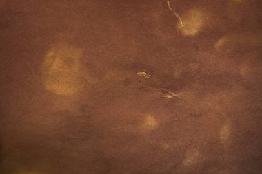 Aged paper sheet. Blank old background with dust and dirty stains. Vintage and antique art concept. Poster mockup. Detailed closeup studio shot. Front view. Toned