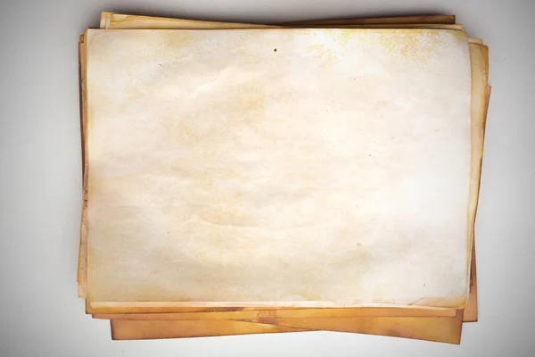 Aged Paper Sheet Blank Old Background Dust Dirty Stains Vintage — Stok fotoğraf