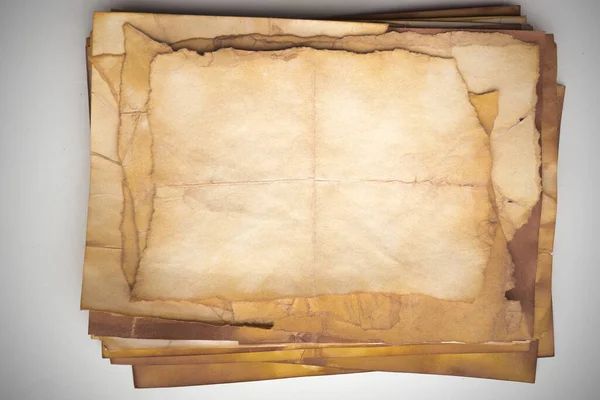 Aged Paper Sheet Blank Old Background Dust Dirty Stains Vintage — 图库照片