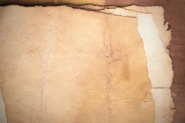 Aged Paper Sheet Blank Old Background Dust Dirty Stains Vintage — Stok fotoğraf