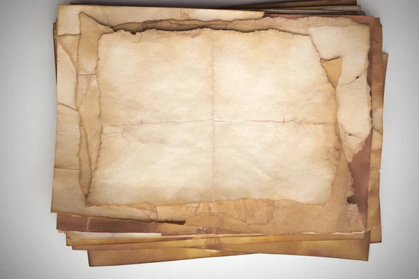 Aged Paper Sheet Blank Old Background Dust Dirty Stains Vintage — 图库照片