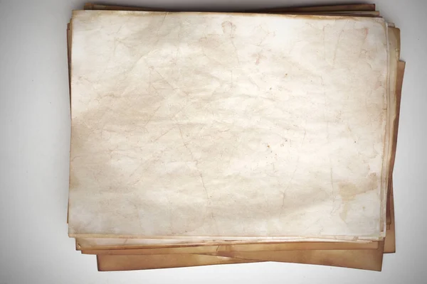 Aged Paper Sheet Blank Old Background Dust Dirty Stains Vintage — 图库照片