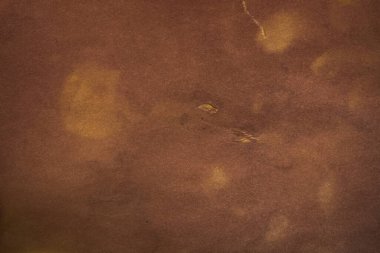 Aged paper sheet. Blank old background with dust and dirty stains. Vintage and antique art concept. Poster mockup. Detailed closeup studio shot. Front view. Toned