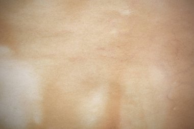 Aged paper sheet. Blank old background with dust and dirty stains. Vintage and antique art concept. Poster mockup. Detailed closeup studio shot. Front view. Toned