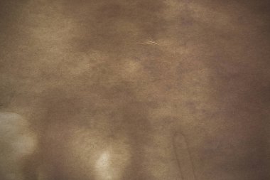 Aged paper sheet. Blank old background with dust and dirty stains. Vintage and antique art concept. Poster mockup. Detailed closeup studio shot. Front view. Toned