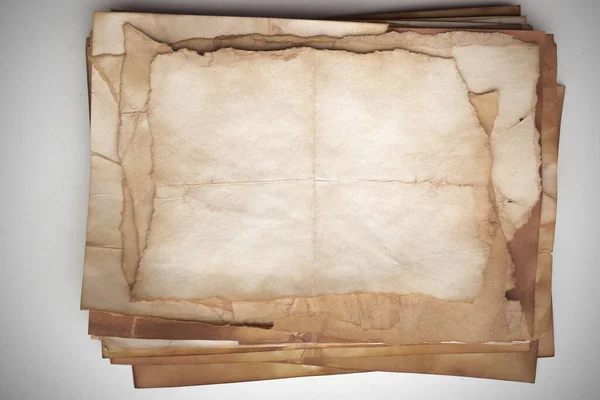 Aged Paper Sheet Blank Old Background Dust Dirty Stains Vintage — 스톡 사진
