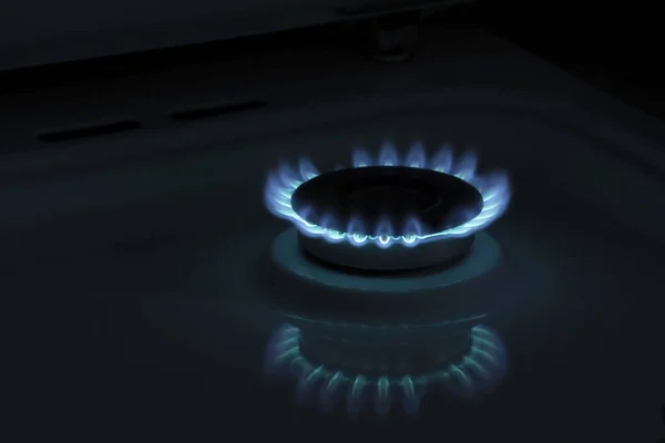 Gaz ocağı ocakta.