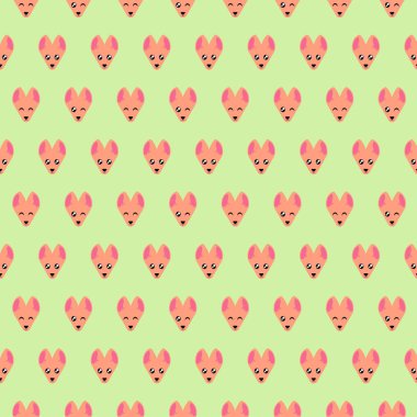 Şirin küçük tilki. Desen