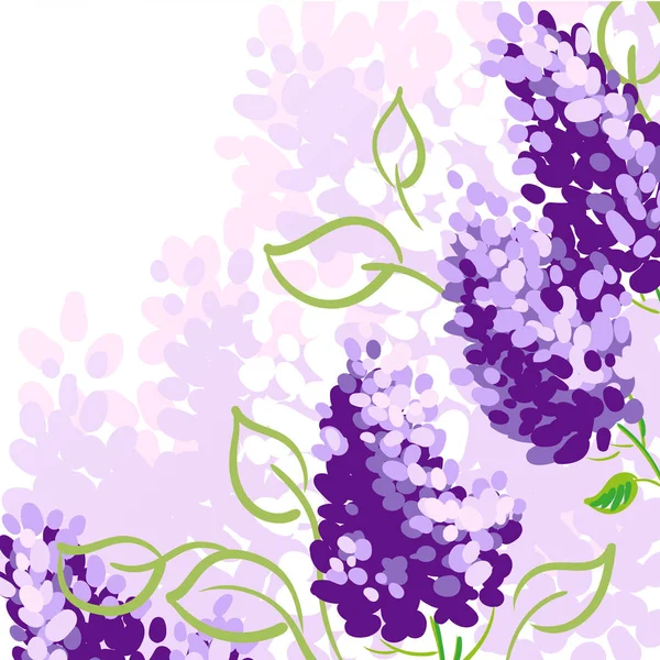 Fundo com flores lilás. Ilustração vetorial . Ilustração De Stock