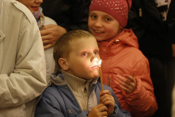 Білорусь Гомель Місто Святкування Церковним Святом Великодня Монастир Святого Миколая — стокове фото