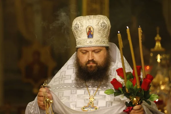 Belarús Ciudad Gomel Celebrando Fiesta Iglesia Pascua Monasterio San Nicolás — Foto de Stock