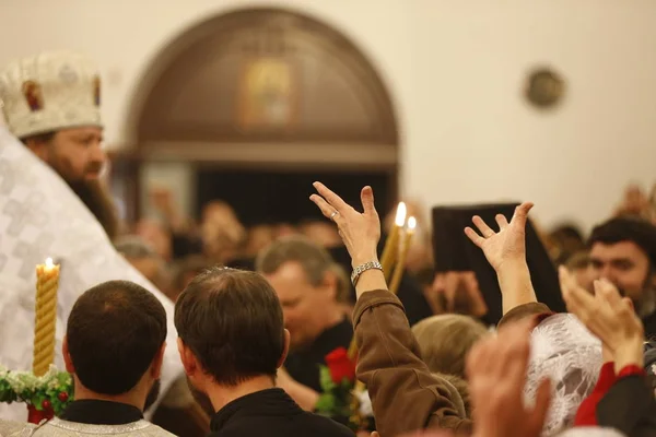 Belarús Ciudad Gomel Celebrando Fiesta Iglesia Pascua Monasterio San Nicolás — Foto de Stock