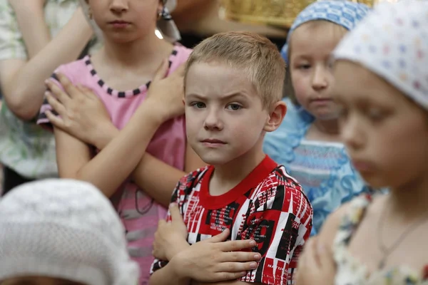 Białoruś Gomel City Nicholas Monastery Prawosławne Święto Religijne Niedziela Palmowa — Zdjęcie stockowe