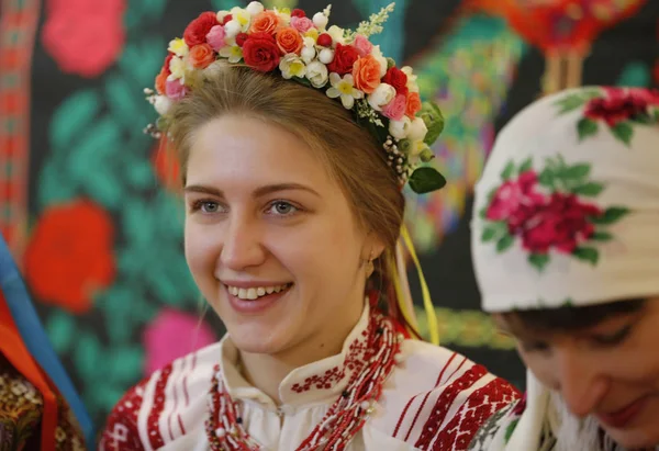 Biélorussie Gomel Musée Folklorique 2016 Année Reconstruction Cérémonie Mariage Traditionnelle — Photo