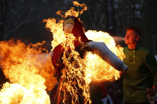 Belarús Ciudad Gomel Celebración Fiesta Nacional Rusa Adiós Carnaval Invierno —  Fotos de Stock