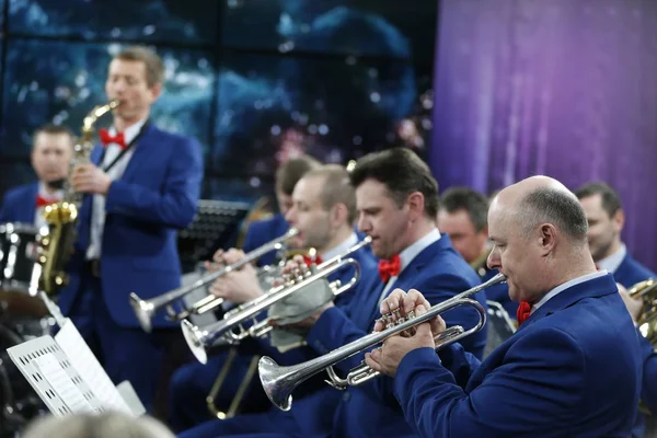 Belarús Gomel Actuación Orquesta Ciudad Gomel Marzo 2017 Orquesta Toca — Foto de Stock