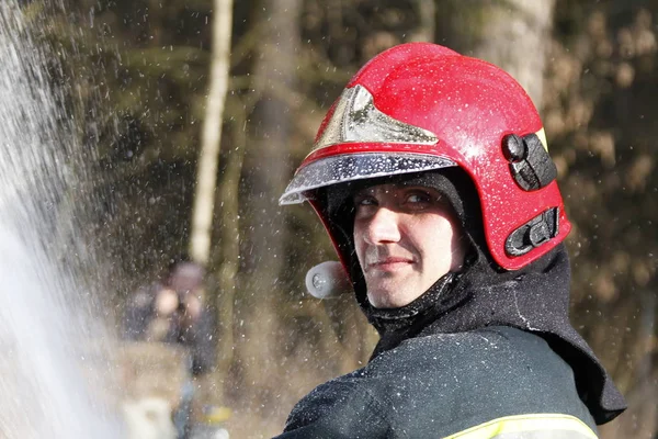 Weißrussland Gomel 2017 Löschen Von Waldbrand Weißrussland Feuerwehr Man Work — Stockfoto