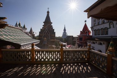 Rusya, Moskova, Izmaylovsky Park, 27 Ağustos 2017. Izmailovo Kremlin görünümünü