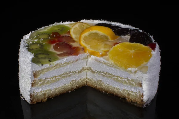 Cake Dark Background — Stock Photo, Image