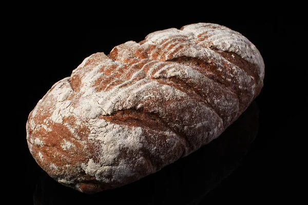 Bröd Mörk Bakgrund Limpa — Stockfoto