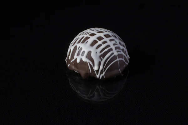 Маленькі Шоколадні Торти Чорному Тлі — стокове фото