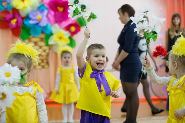 Belarus City Gomel March 2018 Kindergarten Children Cheerful Little Boy — Stock Photo, Image