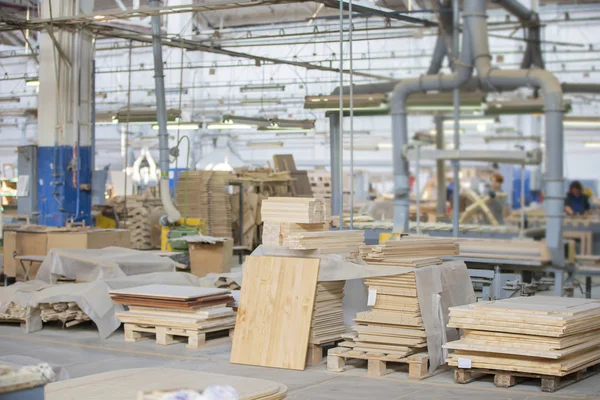 Industria Maderera Taller Muebles Los Espacios Blanco Madera Lavado Posterior — Foto de Stock