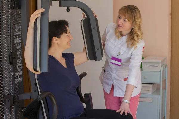 Belarus City Gomel April 2019 Rehabilitation Center Patient Undergoing Rehabilitation — Stock Photo, Image