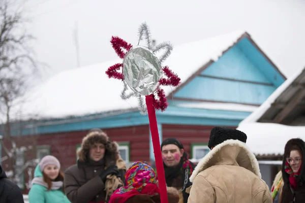 Belarus City Gomil January 2019 Rite Generous Evening Kalyada Ceremony — Stock Photo, Image