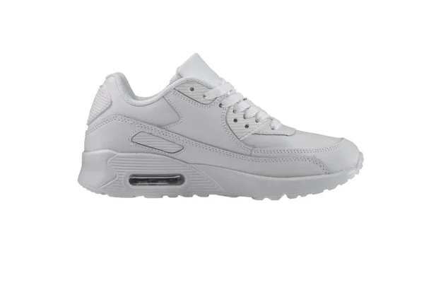 Sportschoenen Witte Sneaker Een Witte Achtergrond — Stockfoto